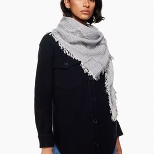 Wilfred Aritzia 100% wool triangle mosaic scarf.